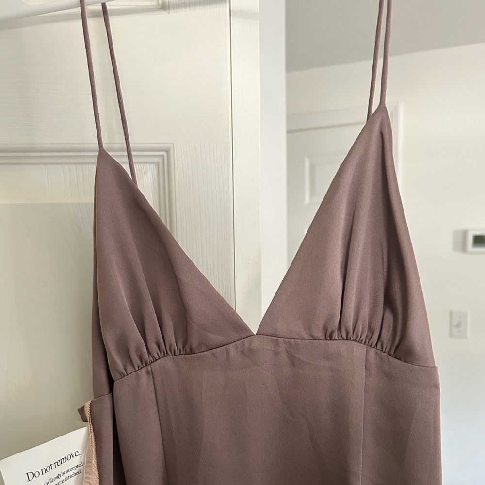 Mauve, floor length gown from Fame & Partners